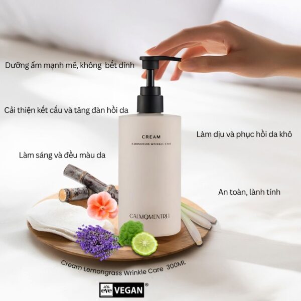 Combo Tinh Chất & Kem Chăm Sóc Chống Nhăn Calmomentree(Amayzl) Essence & Cream Lemongrass 300ml/chai