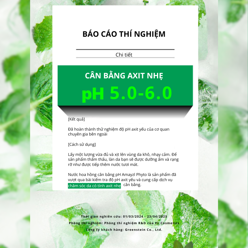 TONER CÂN BẰNG ĐỘ ẨM AMAYZL PHYTO PH BALANCE