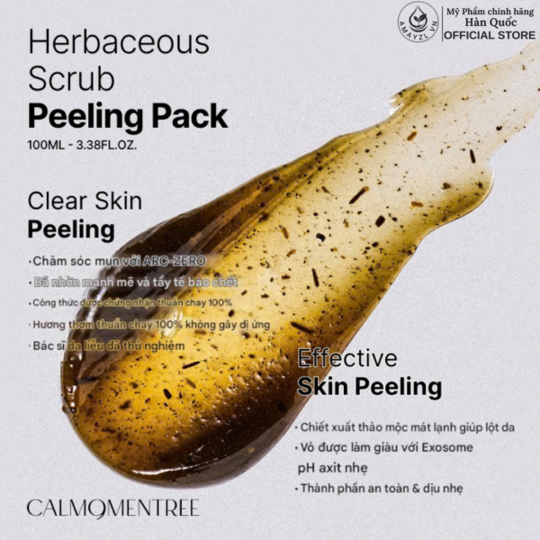 Tẩy Tế Bào Chết Thảo Mộc Calmomentree Herbaceous Scrub Peeling Pack 100ML